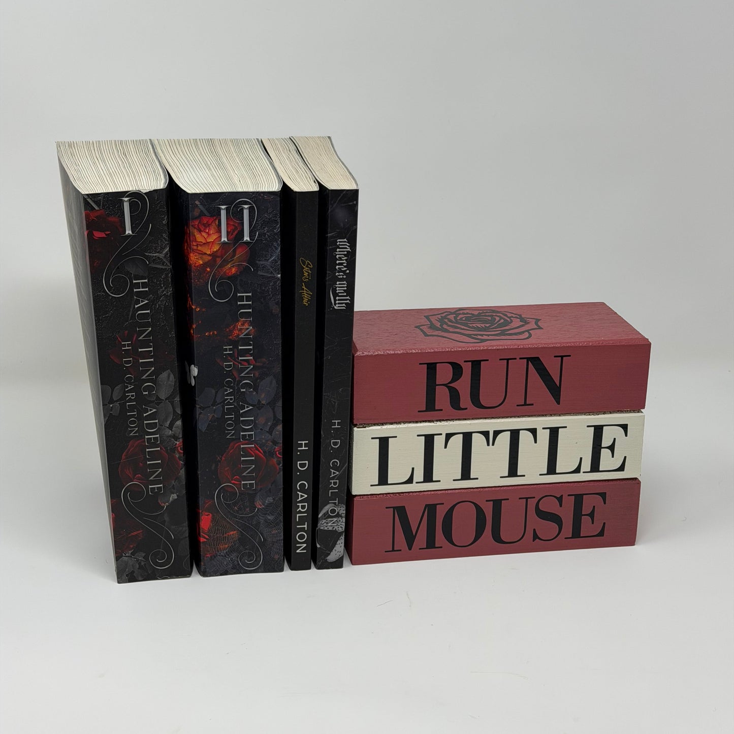 Bookish Blocks, Run Little Mouse, Dark Romance inspired - Rustic Bundle of Blocks