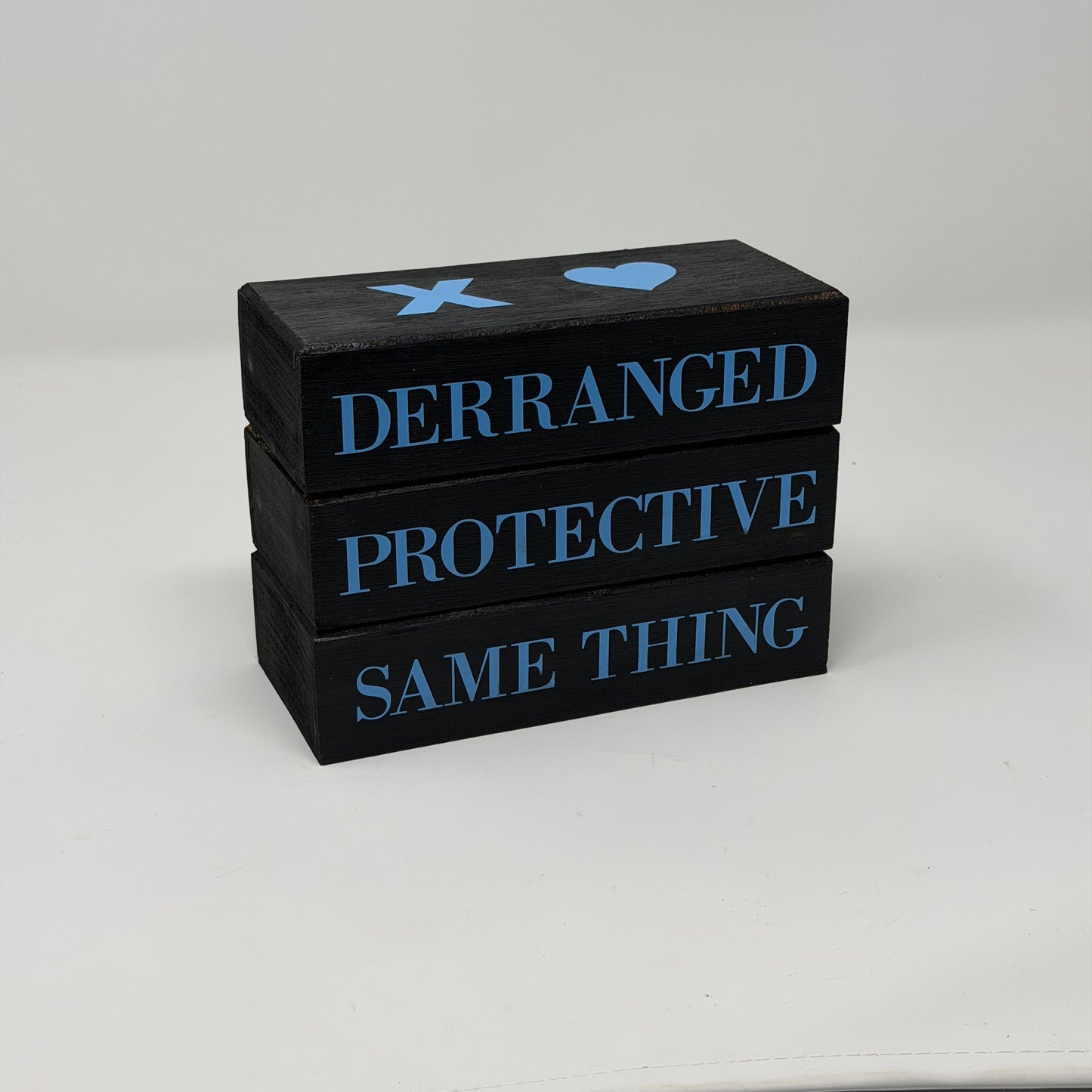 Bookish Blocks, Deranged Protective Same Thing , Dark Romance inspired - Rustic Bundle of Blocks