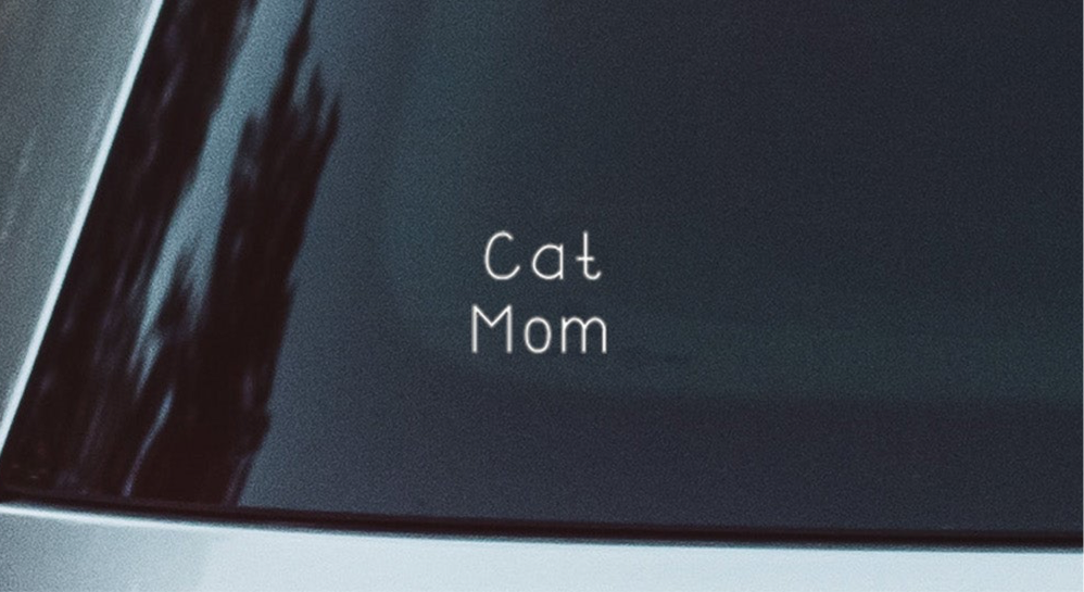 Cat Mom Window Decal