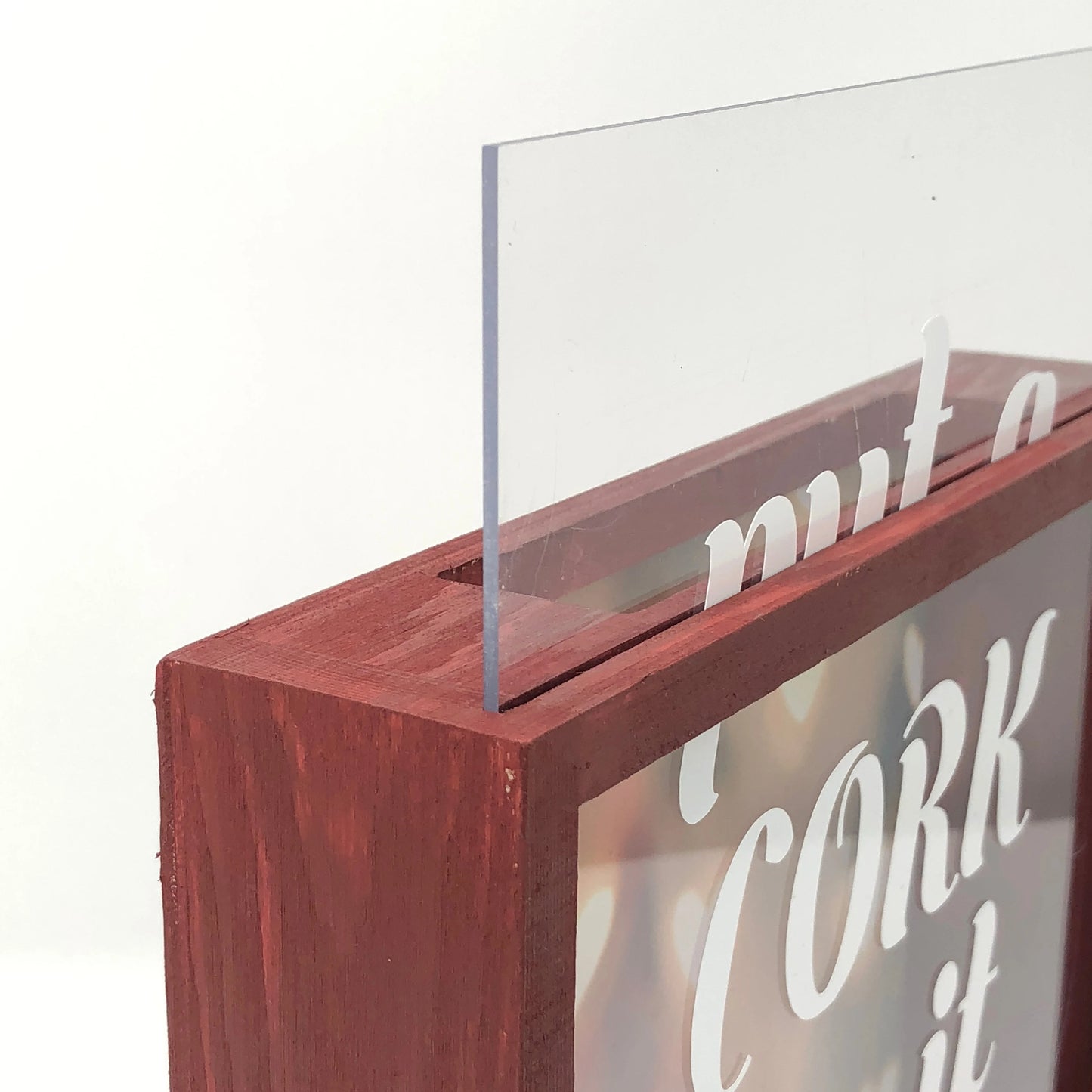 Put a Cork in it Wooden Collection Box