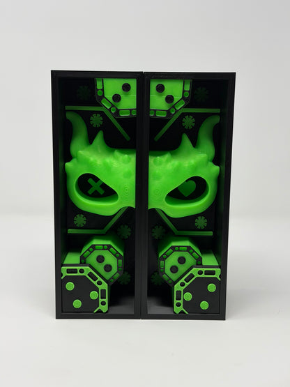Poker Mask Book Nook | Dark Romance Book Shelf Decor