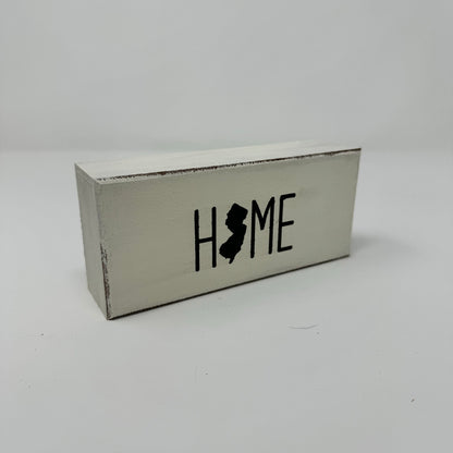 Home State - Rustic Single Wooden Block