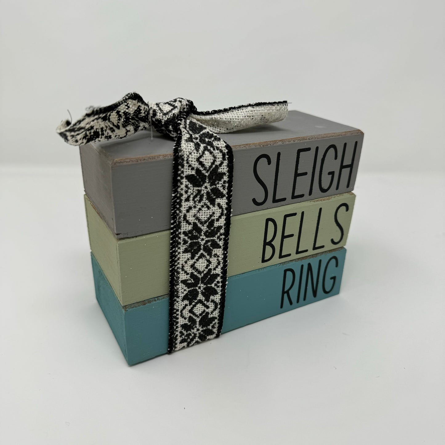 Sleigh Bells Ring - Rustic Bundle of Blocks