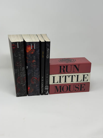 Bookish Blocks, Run Little Mouse, Dark Romance inspired - Rustic Bundle of Blocks