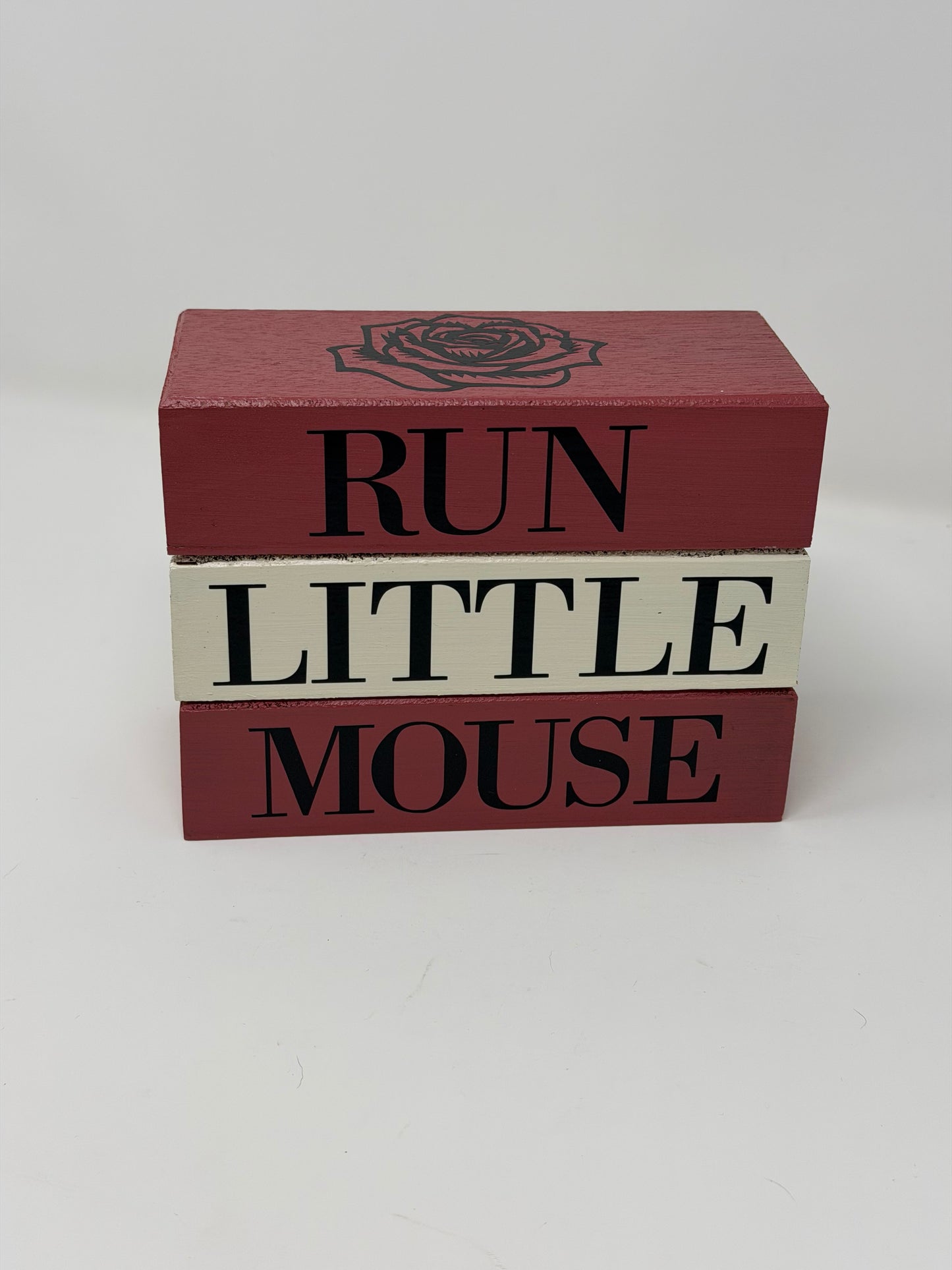Bookish Blocks, Run Little Mouse, Dark Romance inspired - Rustic Bundle of Blocks
