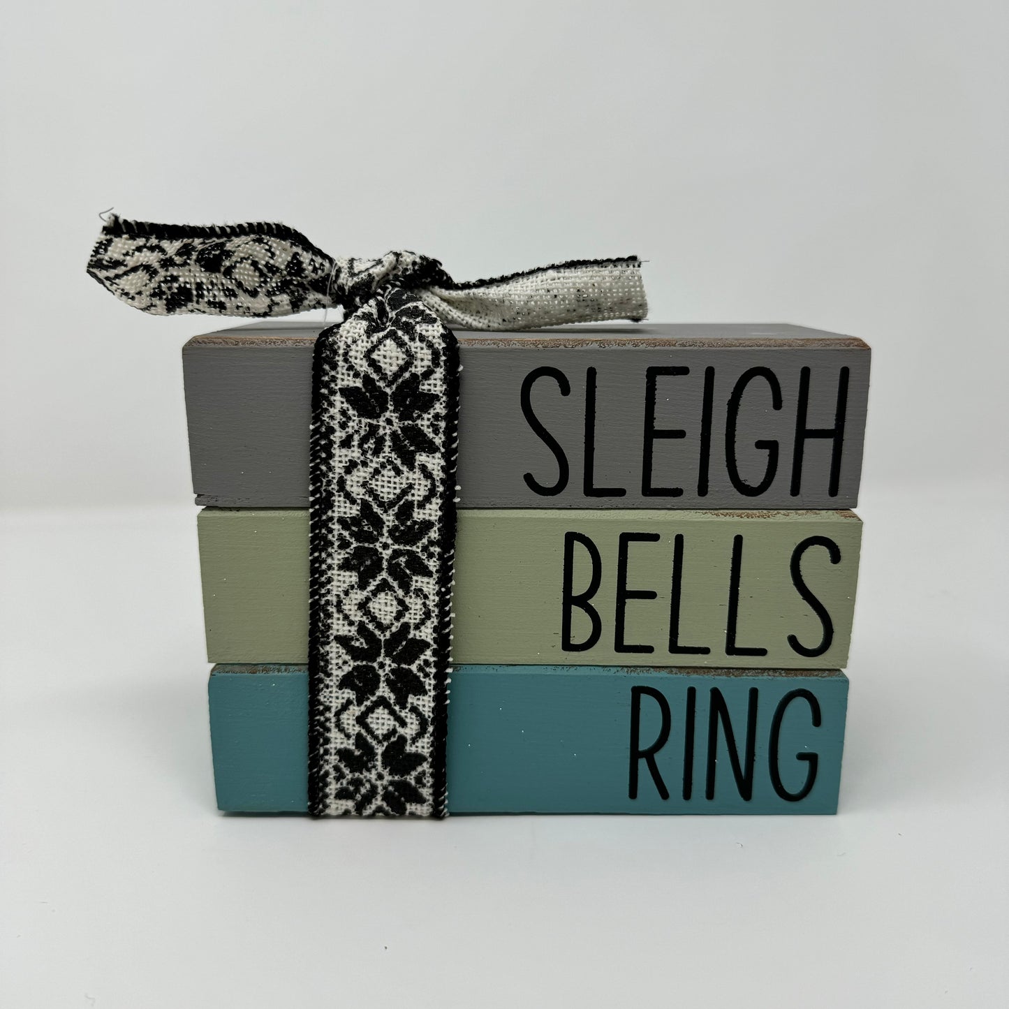 Sleigh Bells Ring - Rustic Bundle of Blocks