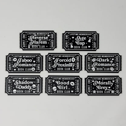 Book Club Ticket Sign / Bookmark
