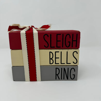 Sleigh Bells Ring - Rustic Bundle of Blocks