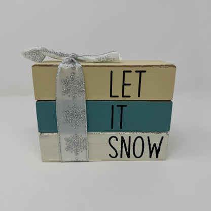 Let It Snow - Rustic Bundle of Blocks