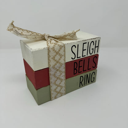 Sleigh Bells Ring - Rustic Bundle of Blocks