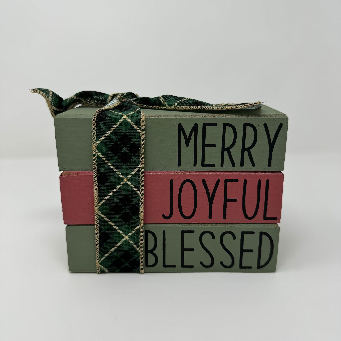 Merry Joyful Blessed - Rustic Bundle of Blocks