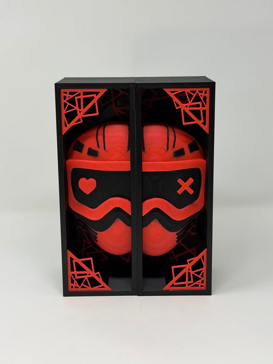 Moto Helmet Book Nook | Dark Romance Book Shelf Decor