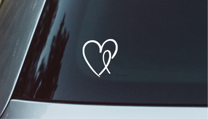 Cancer Heart Window Decal