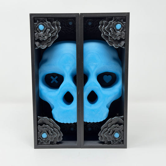 Skull Book Nook | Dark Romance Book Shelf Decor