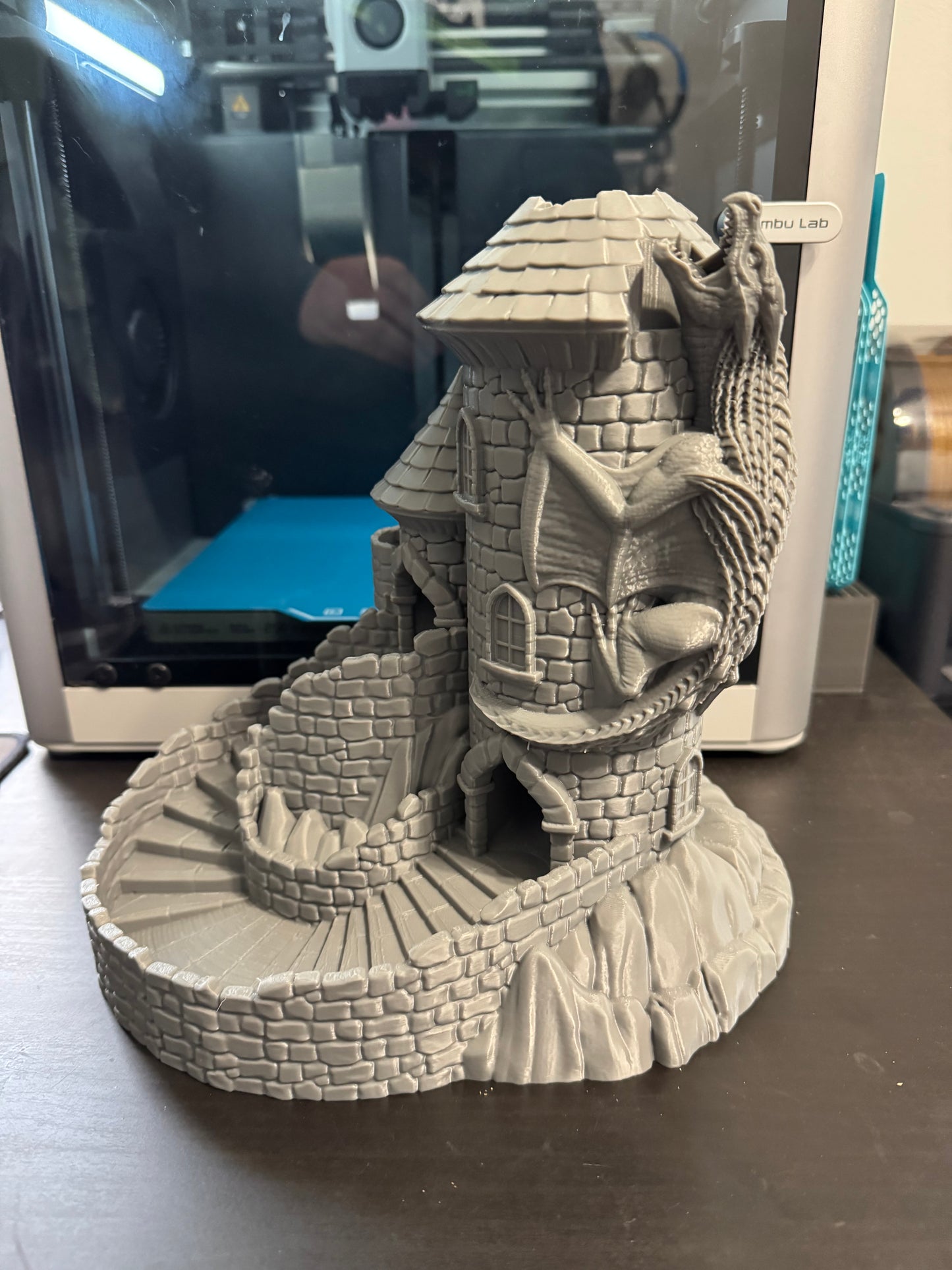 Dragon on Castle Dice Tower