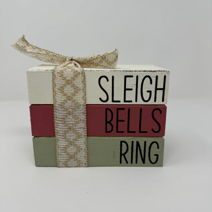 Sleigh Bells Ring - Rustic Bundle of Blocks