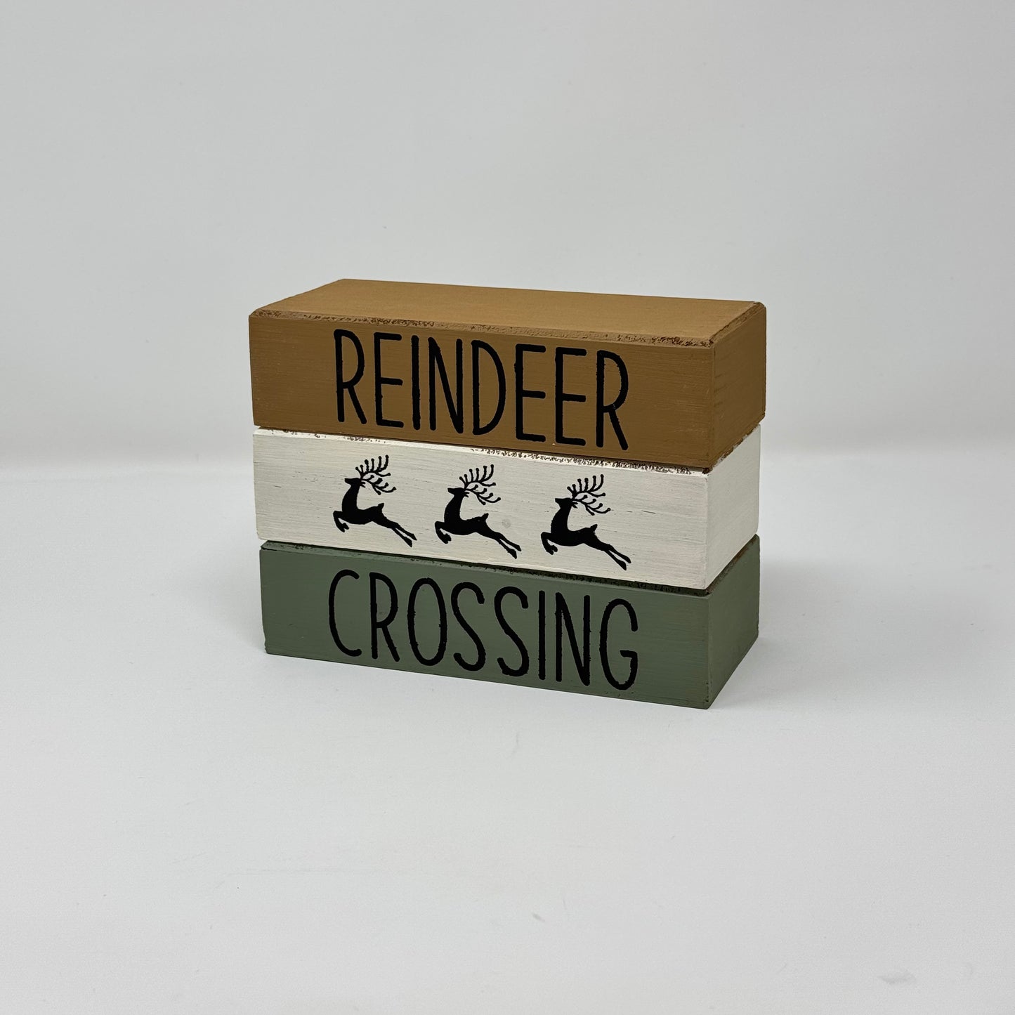 Reindeer Crossing - Rustic Bundle of Blocks