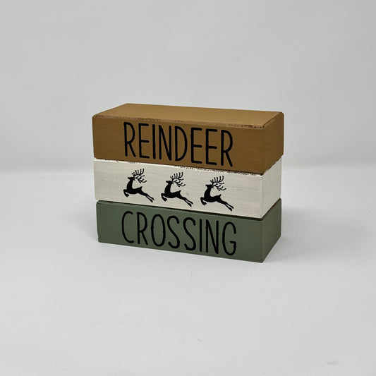 Reindeer Crossing - Rustic Bundle of Blocks