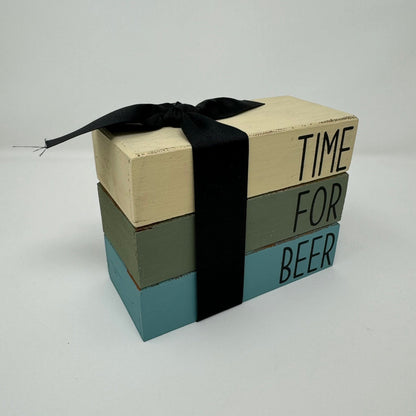 Time For Beer - Rustic Bundle of Blocks