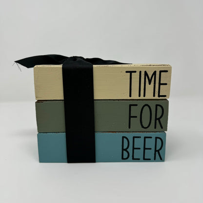 Time For Beer - Rustic Bundle of Blocks