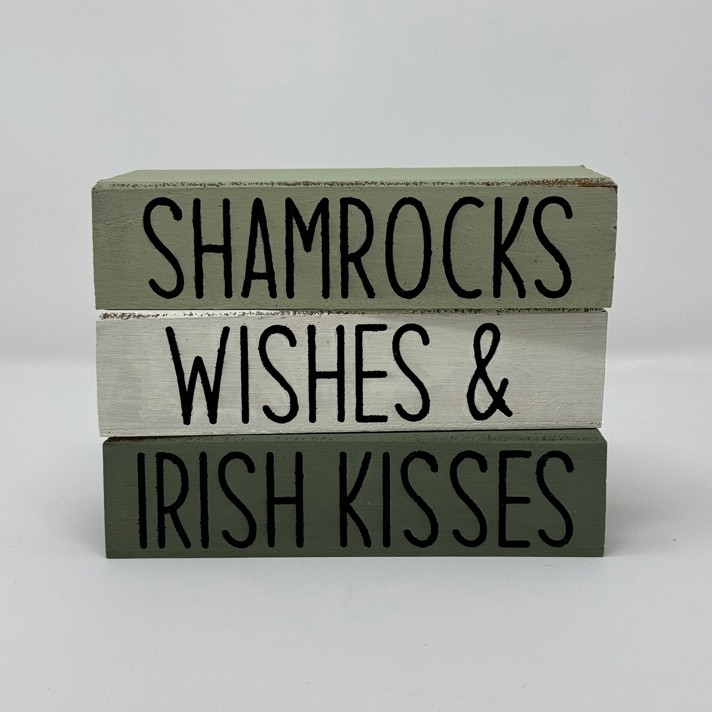 Shamrocks, Wishes, & Irish Kisses - Rustic Bundle of Blocks