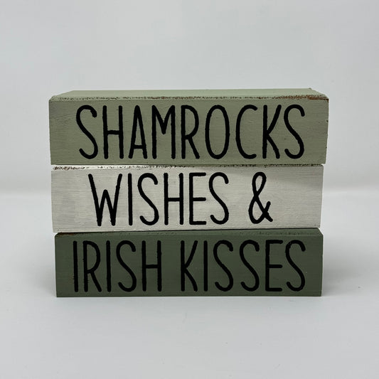 Shamrocks, Wishes, & Irish Kisses - Rustic Bundle of Blocks