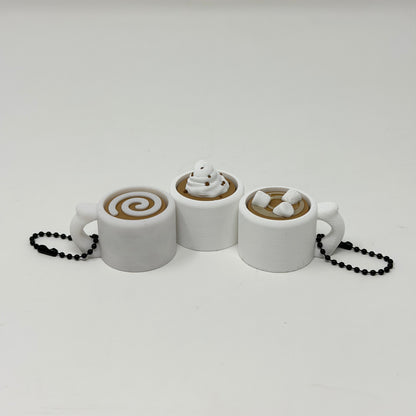Coffee Mug Fidget Clicker Keychain