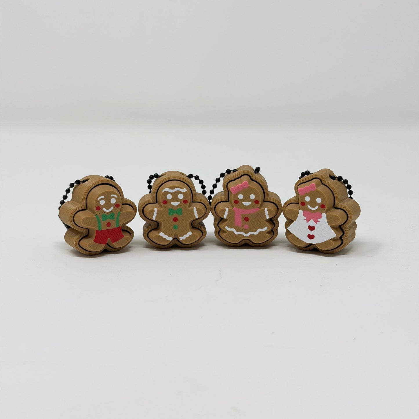 Gingerbread Fidget Clicker Keychain