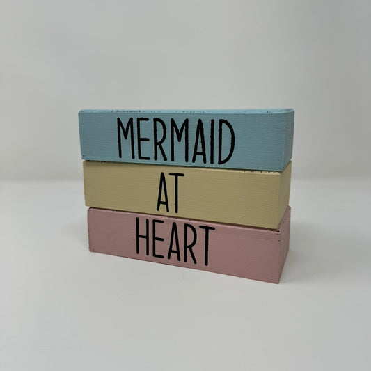 Mermaid At Heart - Rustic Bundle of Blocks