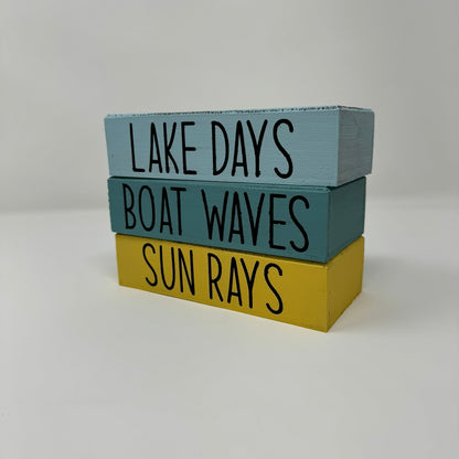 Summer / Beach Themed - Rustic Bundle of Blocks