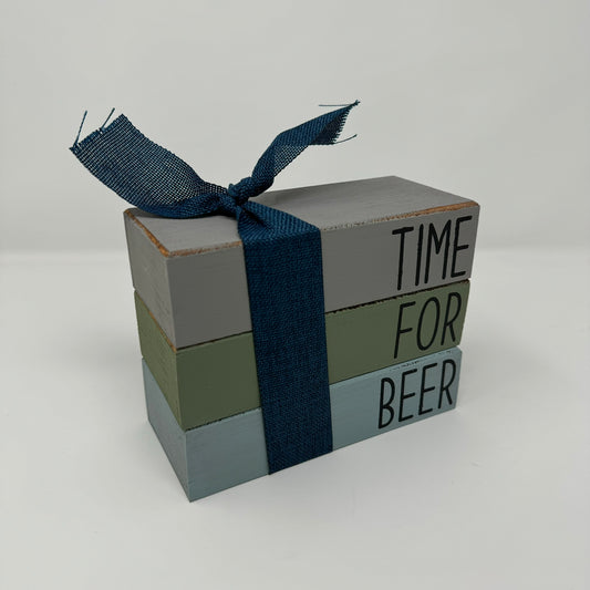 Time For Beer - Rustic Bundle of Blocks