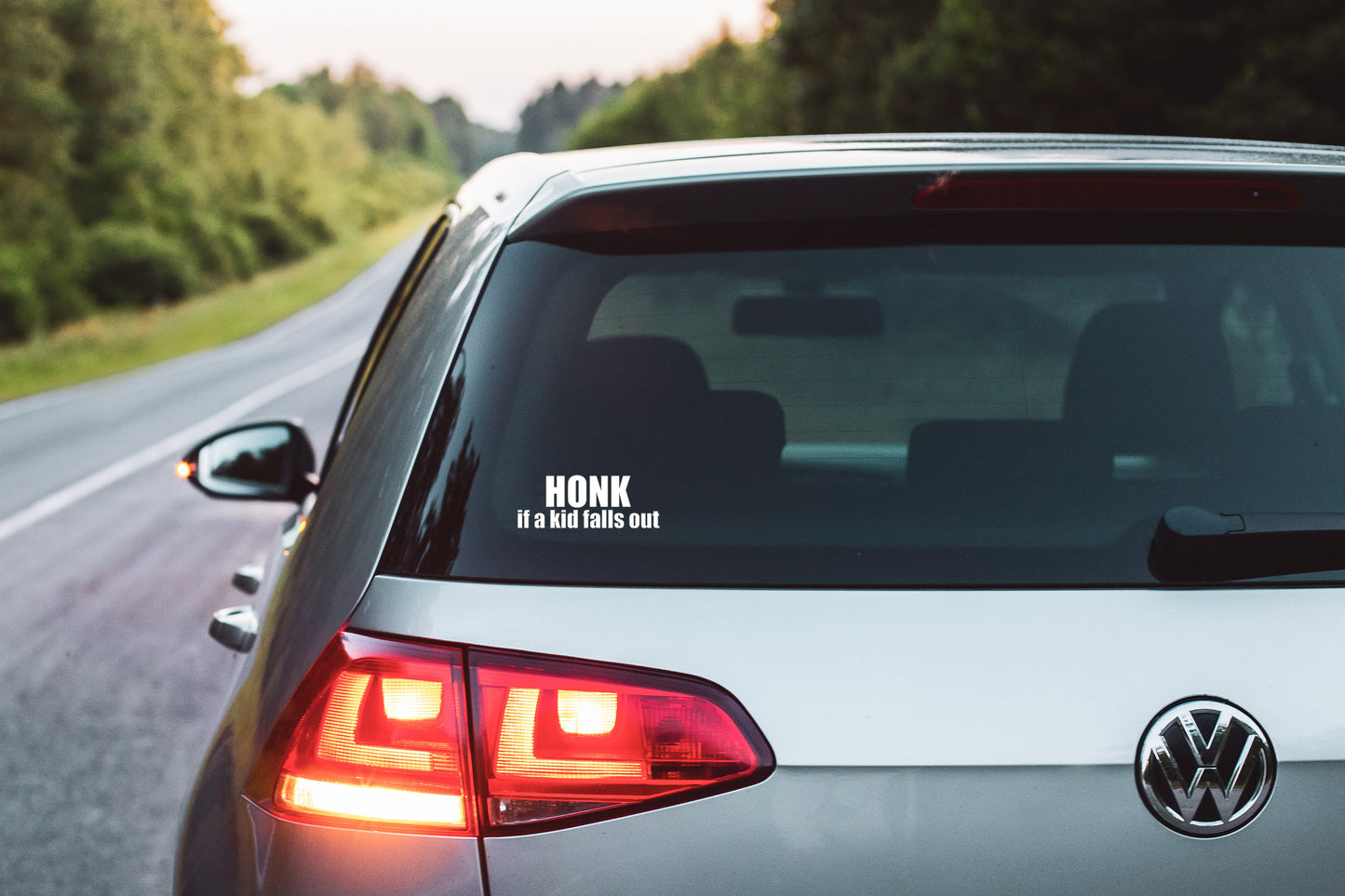 Honk If A Kid Falls Out Window Decal