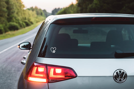 Paw Heart Window Decal