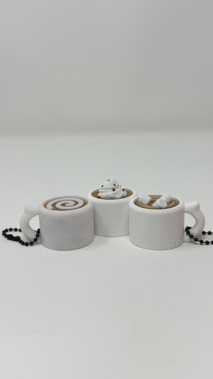 Coffee Mug Fidget Clicker Keychain