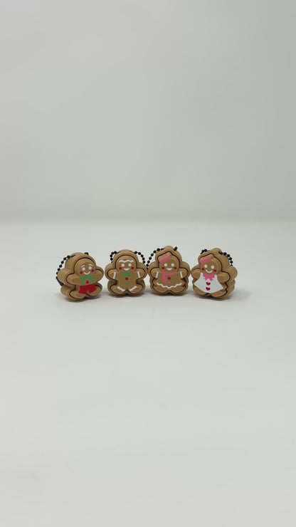 Gingerbread Fidget Clicker Keychain